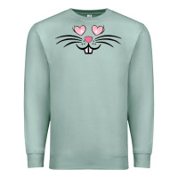 Seafoam bunny face easter Premium Sweatshirt - MaliasSmallBusiness