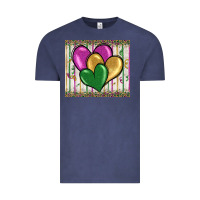 Vintage Denim mardi gras heart Vintage Tee - BarkalooDesign