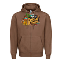 Chestnut bulldozer leopard cactus sunflower Zipper Hoodie - Artiststas