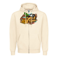 Sandshell bulldozer leopard cactus sunflower Zipper Hoodie - Artiststas
