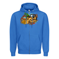 True Royal bulldozer leopard cactus sunflower Zipper Hoodie - Artiststas
