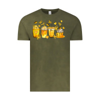 Vintage Olive Childhood Cancer Coffee Cups Vintage Tee - texasbilliewilder
