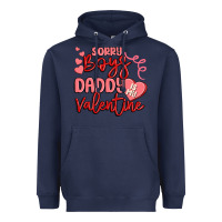 Navy sorry boys daddy is my valentine Heavyweight Hoodie - MaliasSmallBusiness