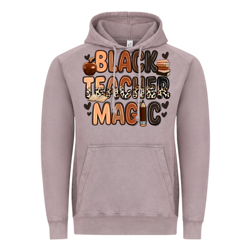 Black Teacher Magic Vintage Hoodie by Zillion Design Studio | Teevron