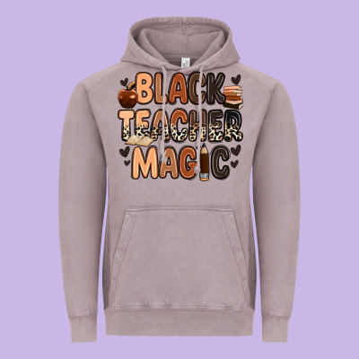 Vintage Hoodie black teacher magic
