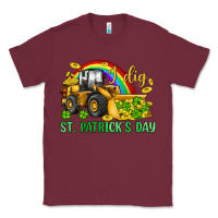 Burgundy i dig st patrick s day bulldozer Classic Tee - JahusDesignShop