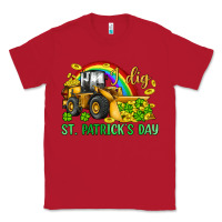 Red i dig st patrick s day bulldozer Classic Tee - JahusDesignShop