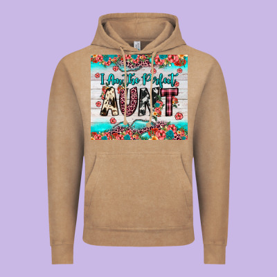 I Am Perfect Aunt Vintage Hoodie Designed By Jahusdesignshop