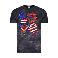 Cloud Black 4th of july love Vintage Tee - Zillion Design Studio