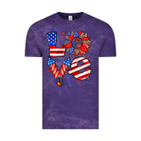 Cloud Purple 4th of july love Vintage Tee - Zillion Design Studio