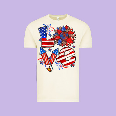4th Of July Love Vintage Tee Designed By Zillion Design Studio
