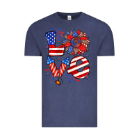 Vintage Denim 4th of july love Vintage Tee - Zillion Design Studio