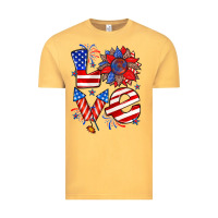 Vintage Mustard 4th of july love Vintage Tee - Zillion Design Studio