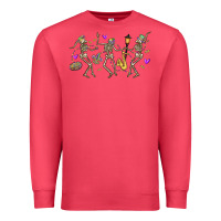 Cardinal dancing skeletons mardi gras Premium Sweatshirt - MaliasSmallBusiness
