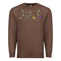 Chestnut dancing skeletons mardi gras Premium Sweatshirt - MaliasSmallBusiness