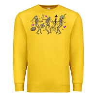 Lemon dancing skeletons mardi gras Premium Sweatshirt - MaliasSmallBusiness