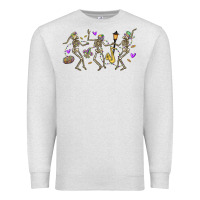 Oatmeal Heather dancing skeletons mardi gras Premium Sweatshirt - MaliasSmallBusiness