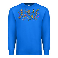 True Royal dancing skeletons mardi gras Premium Sweatshirt - MaliasSmallBusiness