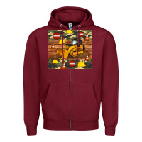 Burgundy bulldozer camouflage tumbler Zipper Hoodie - Artiststas
