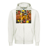 Oatmeal Heather bulldozer camouflage tumbler Zipper Hoodie - Artiststas