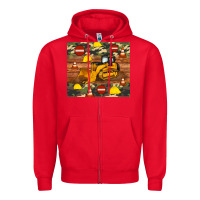Red bulldozer camouflage tumbler Zipper Hoodie - Artiststas