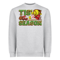 Heather Grey tis' the season softball Heavyweight Sweatshirt - Zillion Design Studio