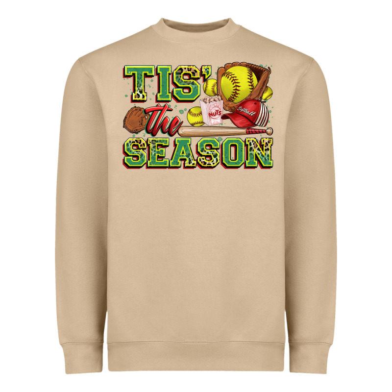 Tis' The Season Softball Heavyweight Sweatshirt by Zillion Design Studio | Teevron