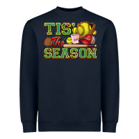 Navy tis' the season softball Heavyweight Sweatshirt - Zillion Design Studio