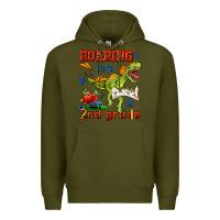 Army Green roaring into 2nd grade Premium Hoodie - BundleAndBundleShop