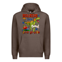 Coffee roaring into 2nd grade Premium Hoodie - BundleAndBundleShop