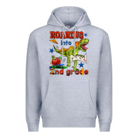Heather Grey roaring into 2nd grade Premium Hoodie - BundleAndBundleShop