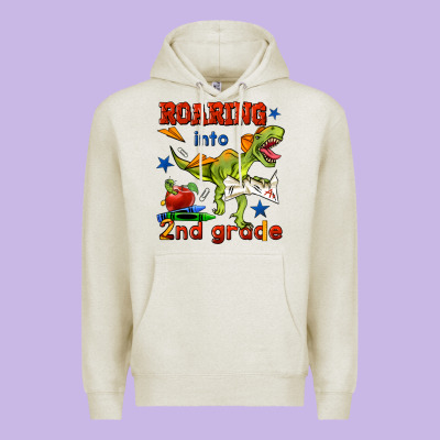 Roaring Into 2nd Grade Premium Hoodie Designed By Bundleandbundleshop