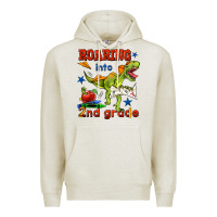 Oatmeal Heather roaring into 2nd grade Premium Hoodie - BundleAndBundleShop