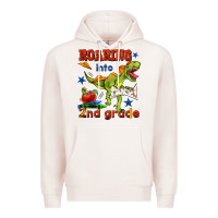 Pale Pink roaring into 2nd grade Premium Hoodie - BundleAndBundleShop