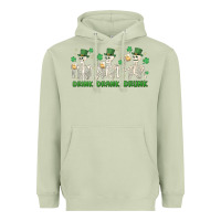 Matcha drink drank drunk st. patricks day skeletons Heavyweight Hoodie - MaliasSmallBusiness