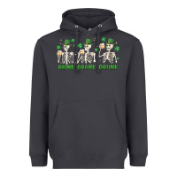 Smoke drink drank drunk st. patricks day skeletons Heavyweight Hoodie - MaliasSmallBusiness