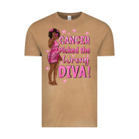Vintage Camel Cancer Picked The Wrong Diva with Black Woman Vintage Tee - texasbilliewilder