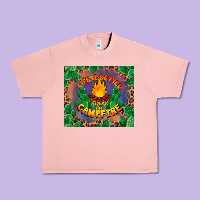 Life Is Better Around The Campfire Urban Heavy Tee Designed By Barkaloodesign
