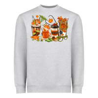 Heather Grey fall nurse coffee cups Heavyweight Sweatshirt - texasbilliewilder