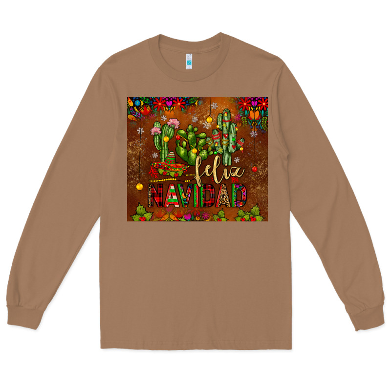 Feliz Navidad Cactus Long Sleeve Tee by JahusDesignShop | Teevron