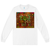 White feliz navidad cactus Long Sleeve Tee - JahusDesignShop