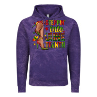 Cloud Purple steppin into juneteenth Vintage Hoodie - Zillion Design Studio
