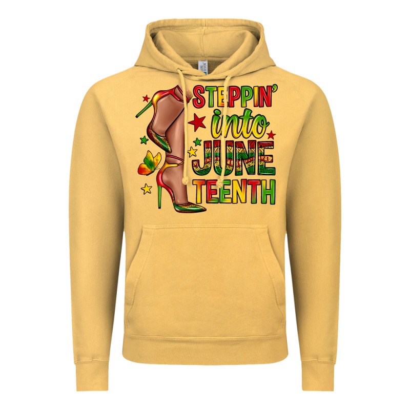 Steppin Into Juneteenth Vintage Hoodie by Zillion Design Studio | Teevron