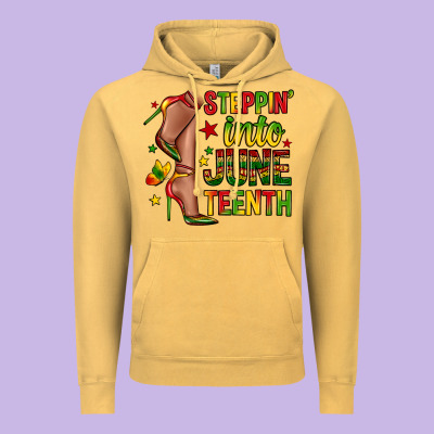 Vintage Hoodie steppin into juneteenth