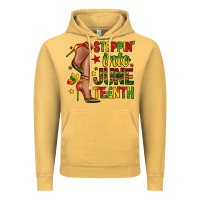 Vintage Mustard steppin into juneteenth Vintage Hoodie - Zillion Design Studio