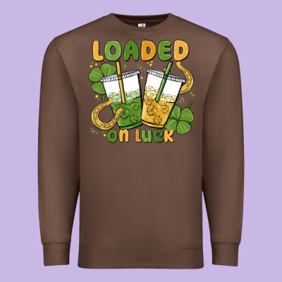 Loaded On Luck Premium Sweatshirt Designed By Maliassmallbusiness