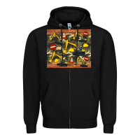 Black excavator camouflage Zipper Hoodie - Artiststas