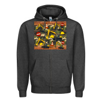 Charcoal Heather excavator camouflage Zipper Hoodie - Artiststas