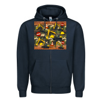 Navy excavator camouflage Zipper Hoodie - Artiststas