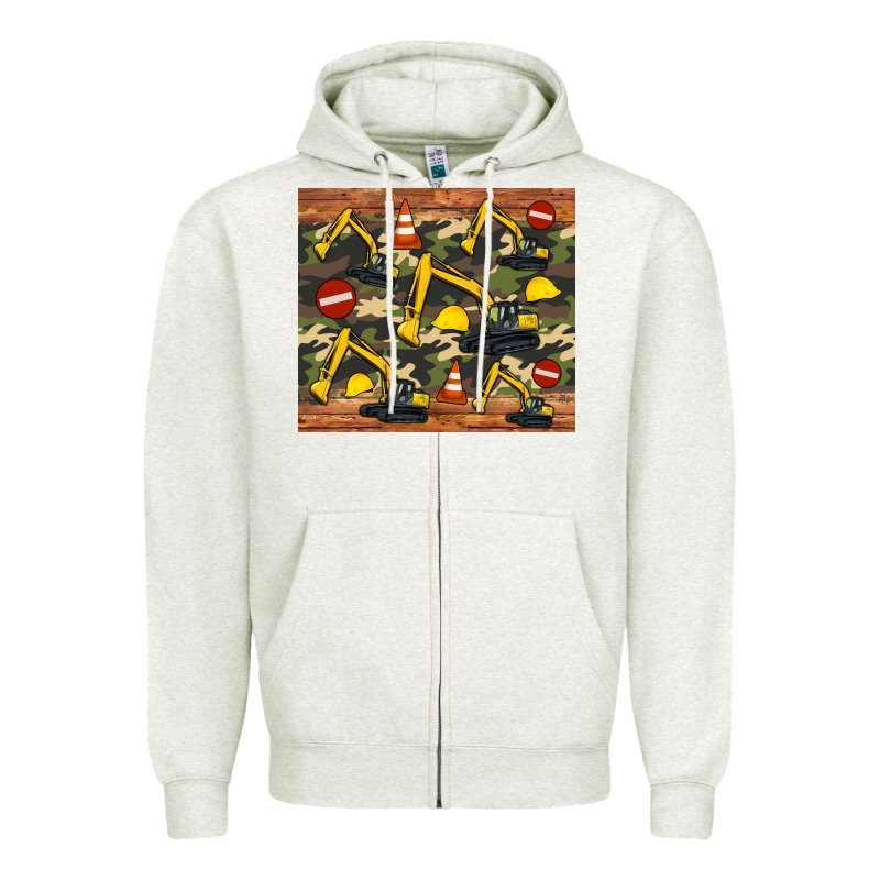 Excavator Camouflage Zipper Hoodie by Artiststas | Teevron
